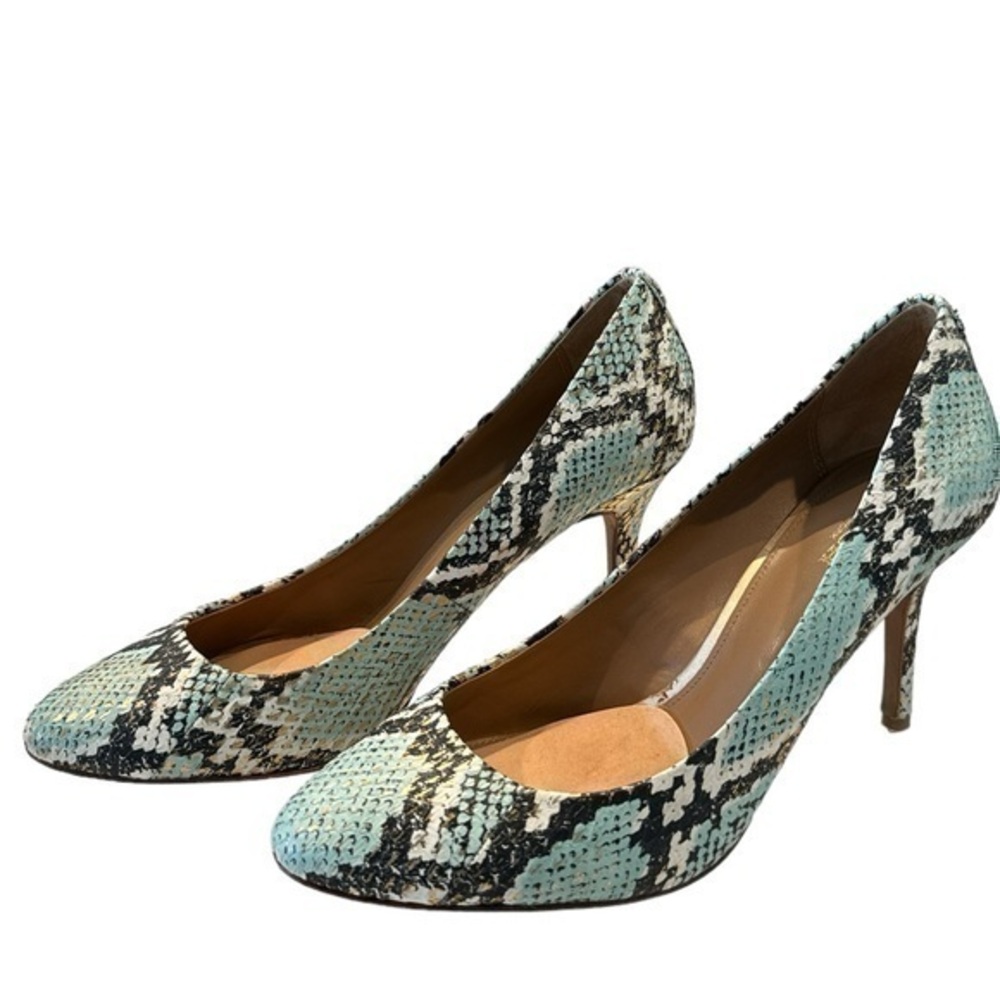 COACH NALA GRAPHIC SNAKE Classic Pump Leather Womens Sz 8.5